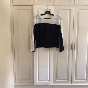 Rag and Bone color block top white and black xs/tp